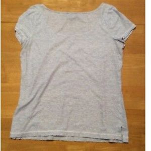 LRL RALPH LAUREN JEANS CO Blue White Tee TOP M